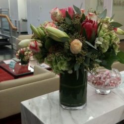 corporate flower delivery - pinks