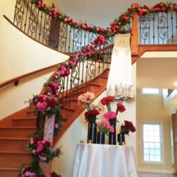 event flowers - railing garland