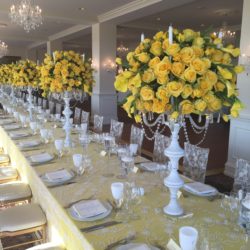 event flowers - yellow candelabra